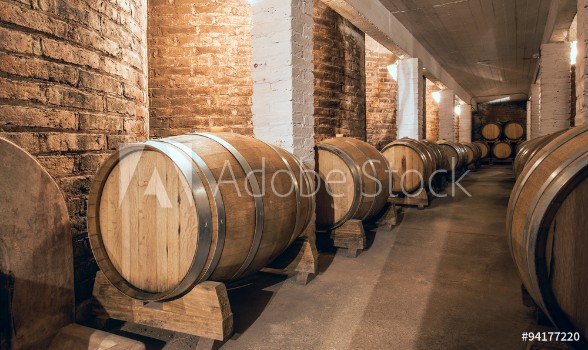 Image de Wine barrels in Cellar of Malbec Mendoza Province Argentina